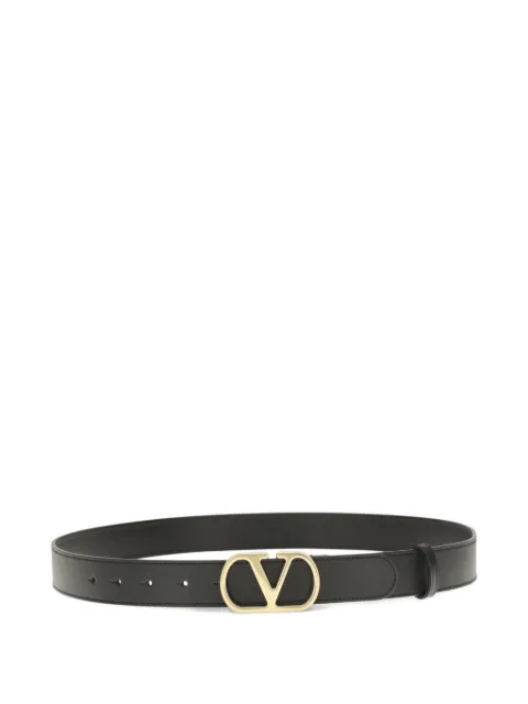 Valentino Garavani VLogo Signature leather belt Black YT0SM3ZDM