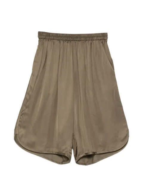 The Frankie Shop Nelis elasticated curved-hem shorts Green SHFS213714080101