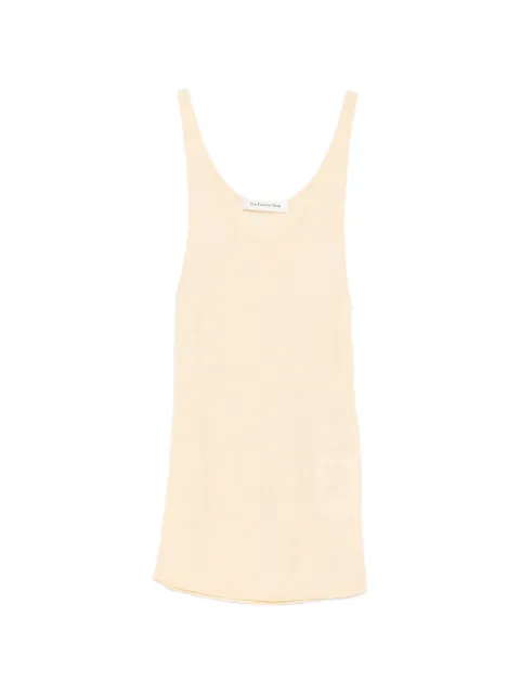 The Frankie Shop fine-knit scoop-neck tank top Yellow TAFS196875050102