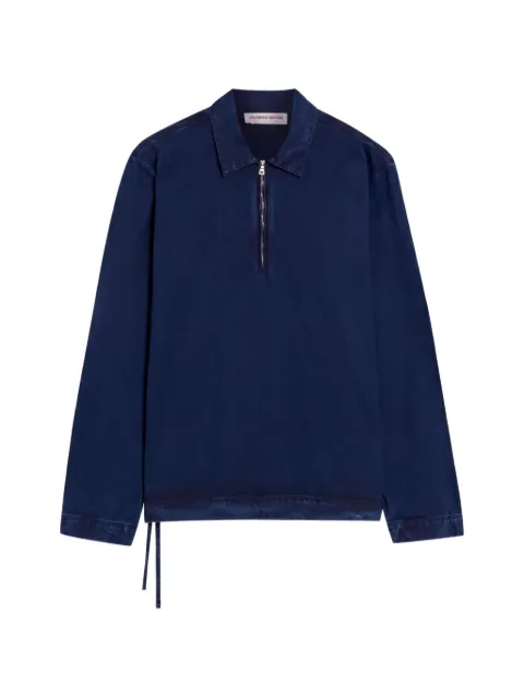 Orlebar Brown Oglio zip-up denim polo shirt Blue 277068