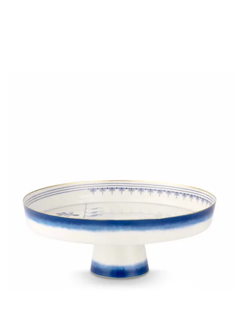 PIP STUDIO Pip and the Blue Bird floral-print cake stand Blue 51075063