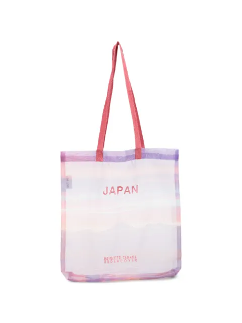Undercover graphic-print sheer tote bag Pink UC1F1B03