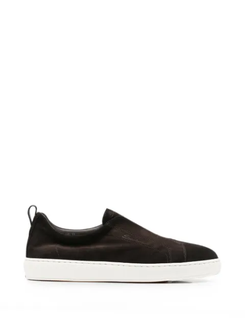 Santoni Victory suede slip-on sneakers Brown MBCD22211BARTSE2