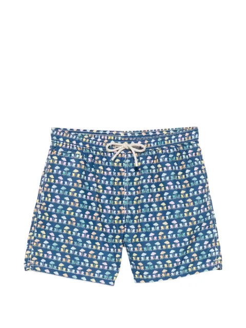 MC2 Saint Barth beach-print swim shorts Blue LIG0003