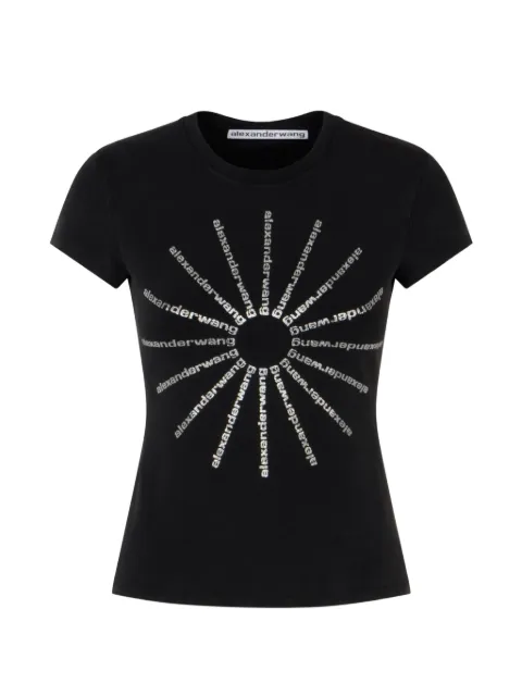 Alexander Wang crystal-embellishment T-shirt Black 1CC3261365011