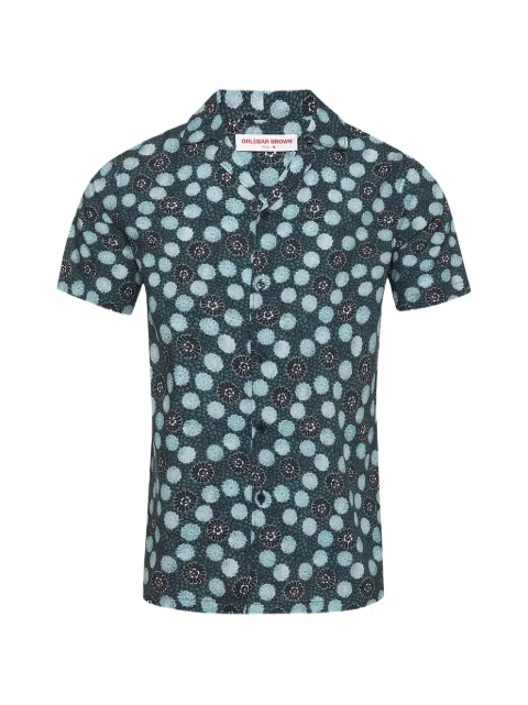Orlebar Brown Hibbert floral-print shirt Green 279002