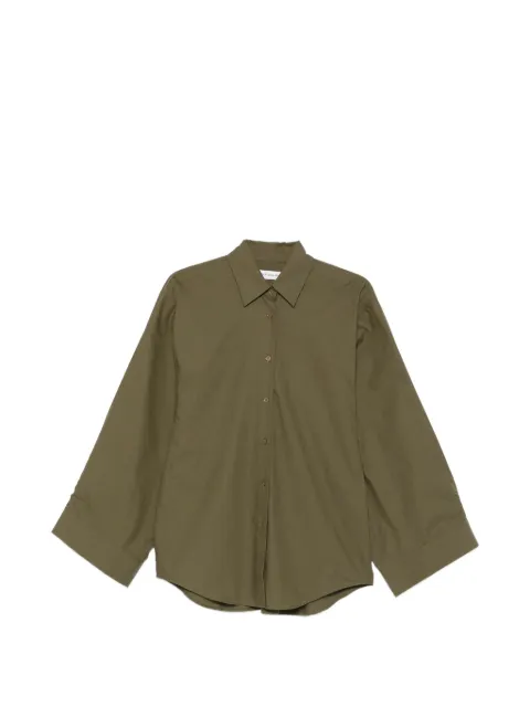 The Frankie Shop logo-embroidered oversized shirt Green CHFS214194080102