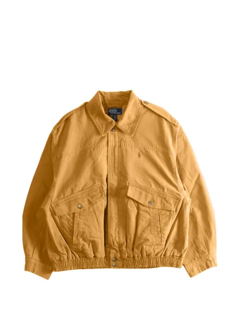 Polo Ralph Lauren logo-embroidered elasticated-hem bomber jacket Yellow 211B17302001