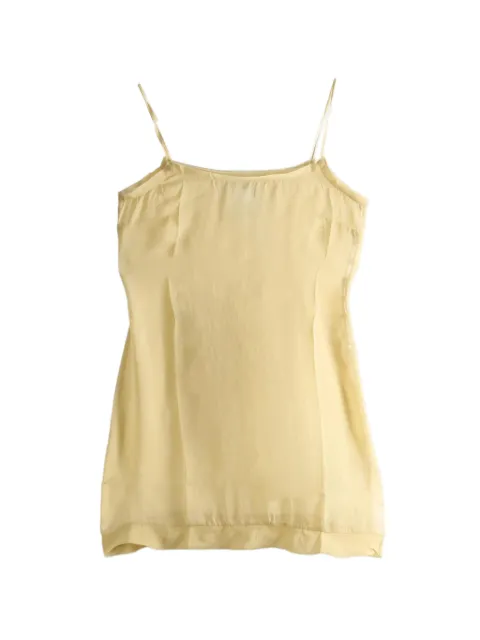 Paloma Wool Enos button-detail spaghetti-strap mini dress Yellow WO2208620