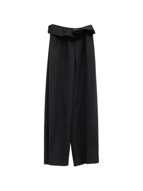 KHAITE Kira ruffled pleated trousers Black 3210586