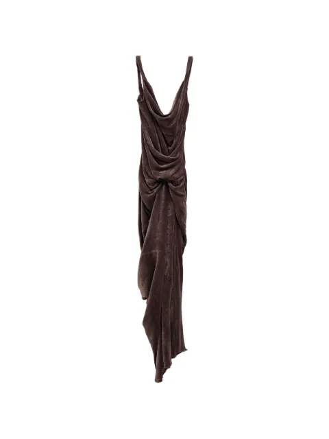Rick Owens draped sleeveless dress Brown RP02F5561V