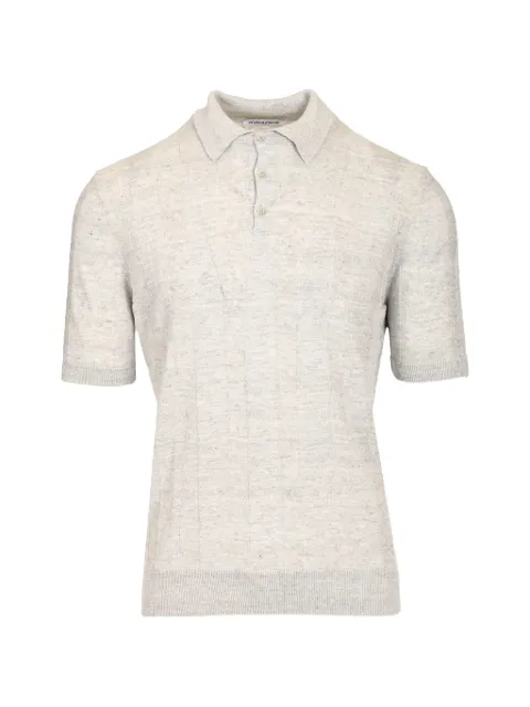 Al Duca D’Aosta 1902 ribbed-knit polo shirt Grey LG1389