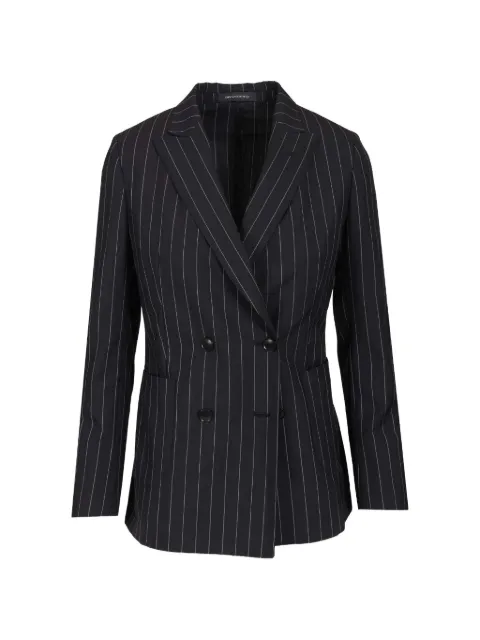 LATORRE pinstripe-pattern double-breasted jacket Black S26LATORLW1