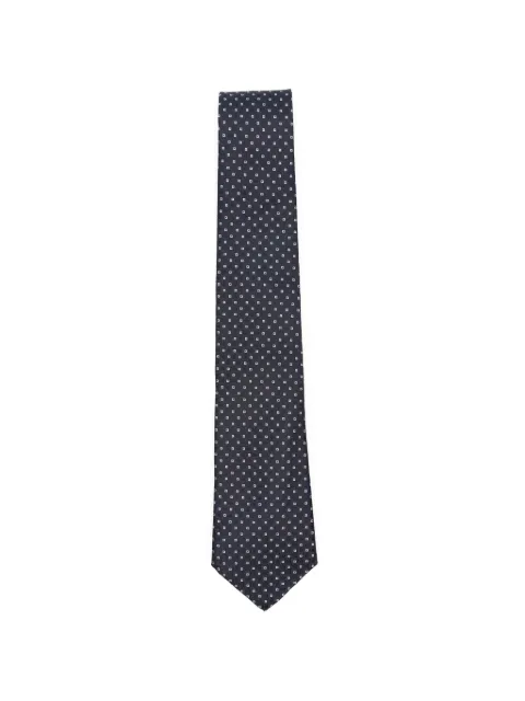 Canali geometric-pattern silk tie Blue HJ0473918