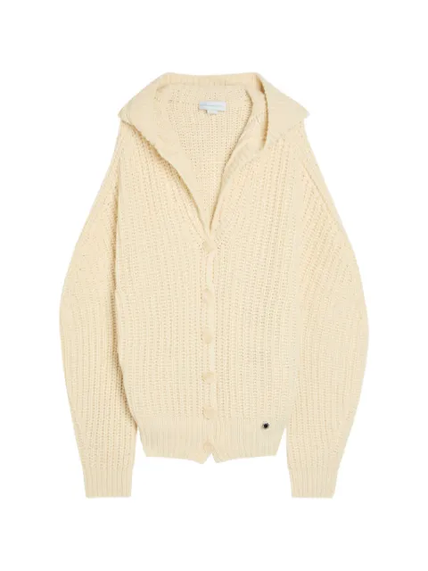 Stella McCartney ribbed-knit hooded cardigan Neutrals 6K10903S2660