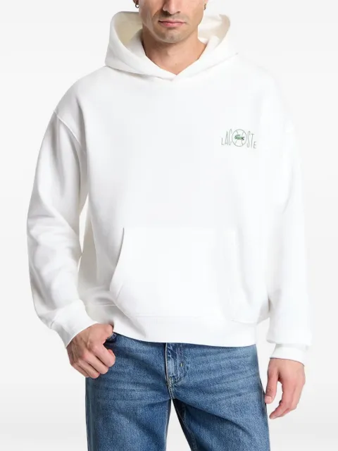 Lacoste logo-print hoodie White SH219670V