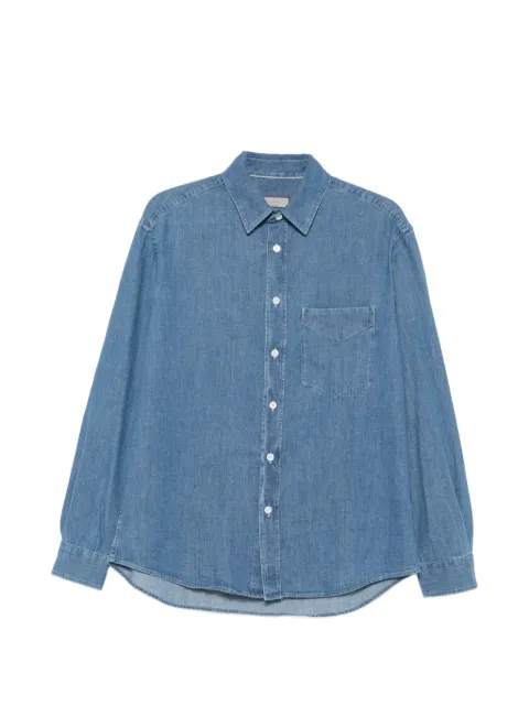 Canali chest-pocket denim shirt Blue GJ03843CSL2092