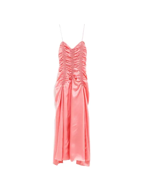 KHAITE ruched midi dress Pink 56483029W3029