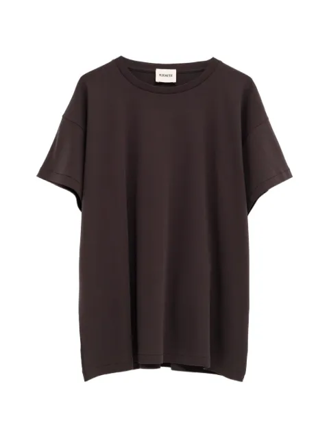 KHAITE crew-neck T-shirt Brown 183321021W1021