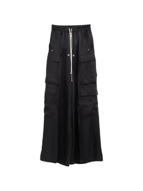 Rick Owens drawstring-waist wide-leg cargo pants Black RP02F5327SCH