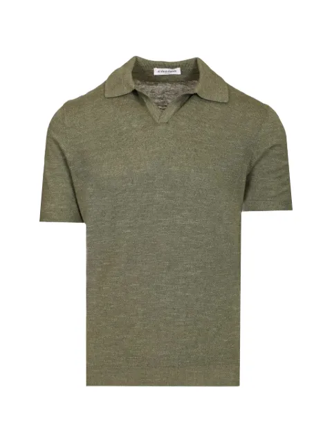 Al Duca D’Aosta 1902 fine-knit short-sleeve polo shirt Green HE122P