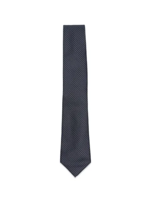Canali polka-dot twill tie Blue HJ0473818
