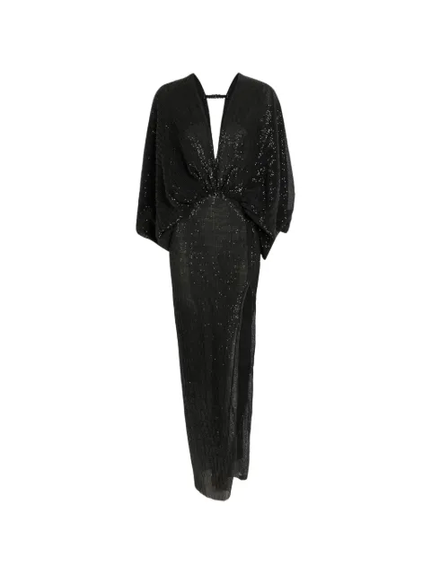 L'IDÉE Paradiso pleated maxi dress Blue PARADISOSPLIT