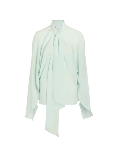 Stella McCartney bow cape-sleeve blouse Blue 620214SY206