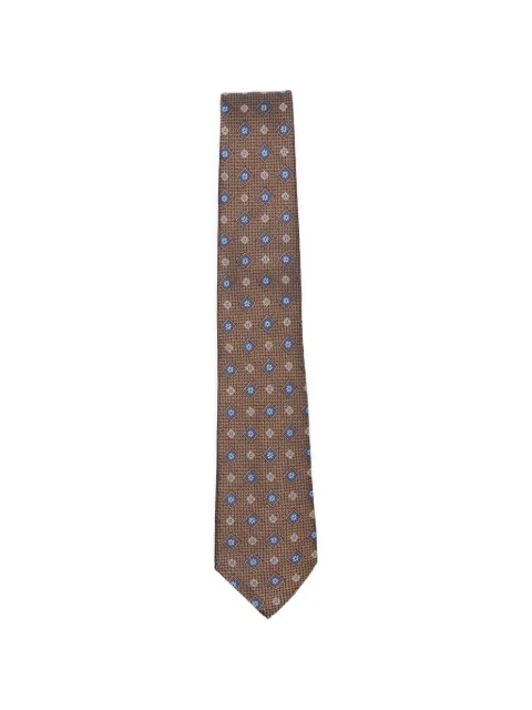 Canali geometric-pattern tie Brown HJ0470918