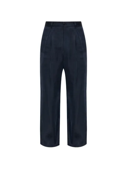 Giorgio Armani pleated wide-leg trousers Blue GM004073TE23045