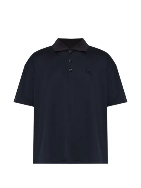 Giorgio Armani logo-embroidered polo shirt Blue GM004370TE10333