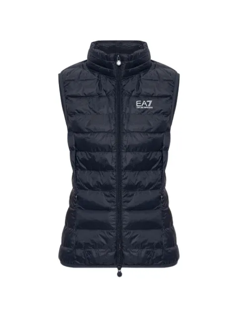 Ea7 Emporio Armani quilted logo-print gilet Blue 7W000472AF12477