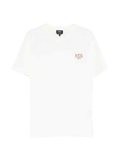 A.P.C. Rue Madame logo-embroidered T-shirt Neutrals COHBUM26388