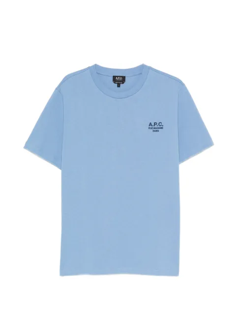 A.P.C. Rue Madame logo-print T-shirt Blue COHBUM26388