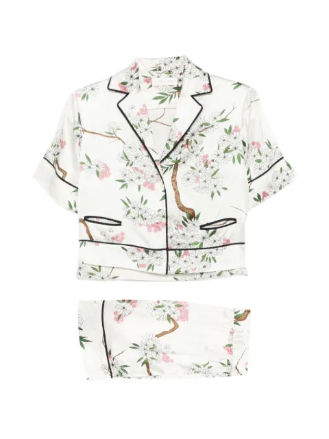 Olivia von Halle Arletta Anaa floral-print pajamas White PF26040