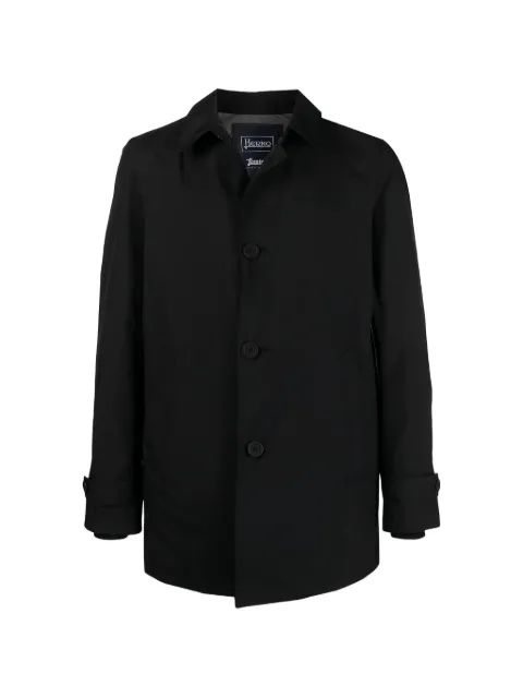 Herno single-breasted button-fastening coat Black IM0175U193489300