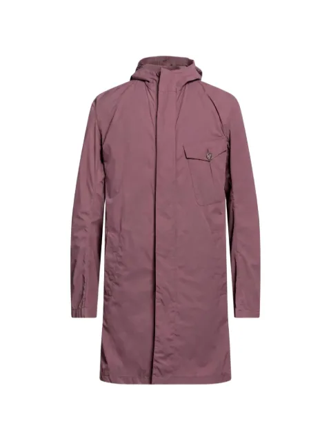 Herno hooded single-breasted coat Purple PA0069U12309