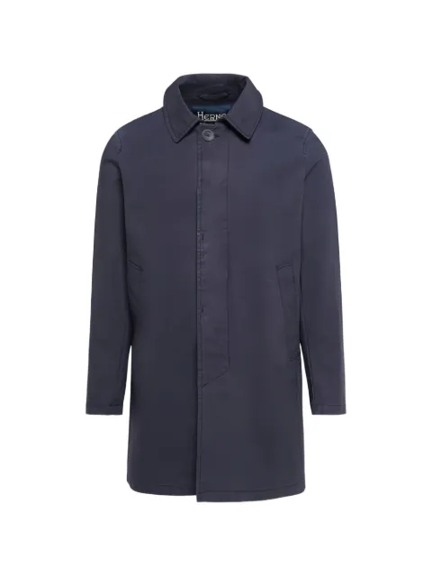 Herno concealed-front coat Blue IM000297U131539200T02