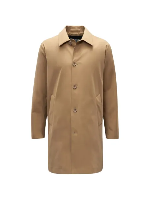 Herno button-fastening cotton coat Neutrals IM000309U132182000