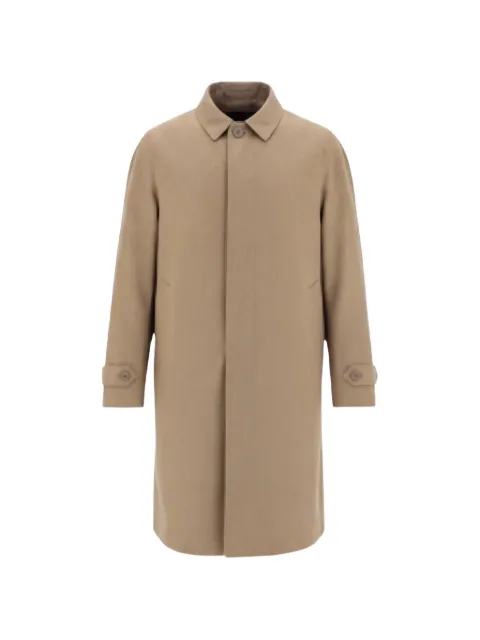 Herno single-breasted cotton coat Neutrals IM000293U13218