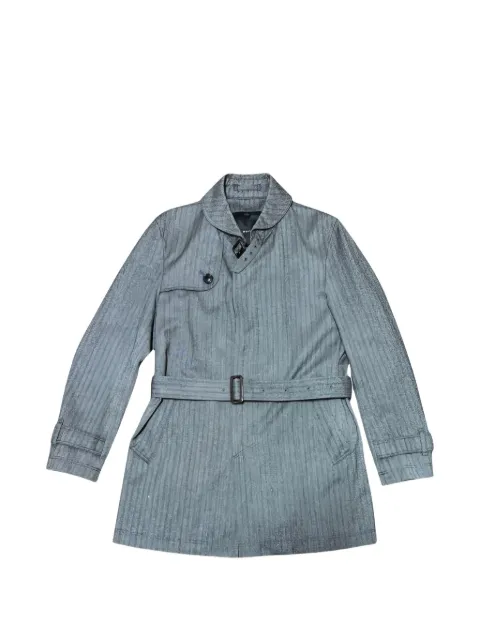 Herno herringbone-pattern belted coat Grey IM0143U131009092