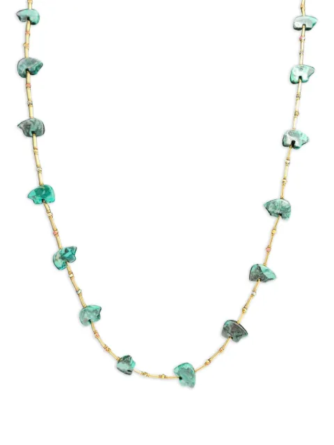 Madison malachite bear necklace Gold MBHB1