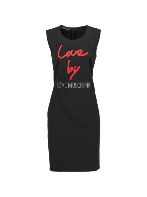 Moschino Pre-Owned embroidered sleeveless dress Black CVB21625