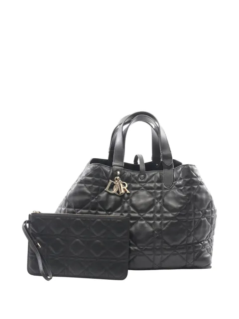 Christian Dior Pre-Owned 2010-2026 Large Calfskin Macrocannage Toujours handbag Black CEIMYU0LGR3WPTBX