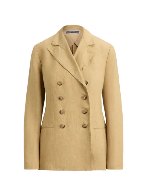 Polo Ralph Lauren double-breasted linen blazer Neutrals 211A12778001