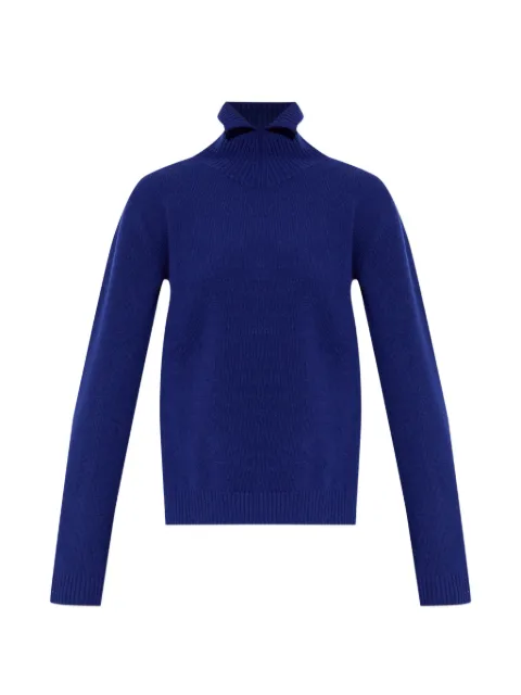Jil Sander ribbed-collar sweater Blue J02GP0271J14870