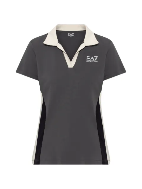 Ea7 Emporio Armani logo-print colourblock T-shirt Grey 7W001319AF12117