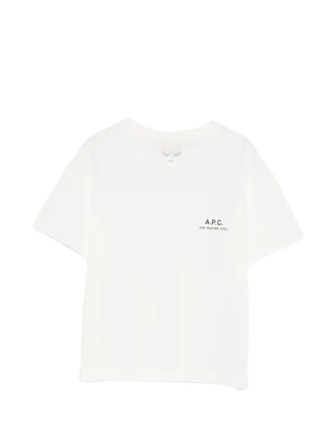 A.P.C. logo-print short-sleeve cotton T-shirt White COHBSF26626