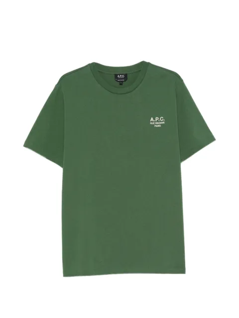 A.P.C. Rue Madame logo-print crew-neck T-shirt Green COHBUM26388