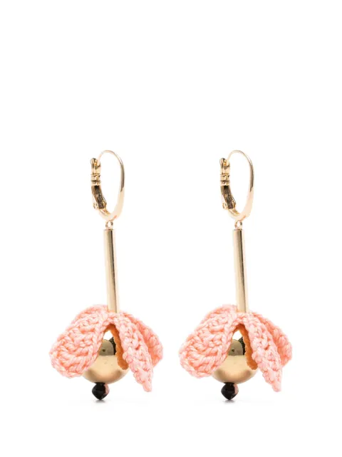 La DoubleJ Bouquet Drop crochet-flower drop earrings Gold EAR0075BRA010SOLID